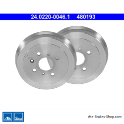 ATE Tambour de frein original en 2 parties (24022000461) pour Citroën, Peugeot, Toyota