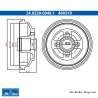 ATE Tambor de freno original de 2 piezas (24022000491) para Opel, Suzuki