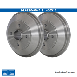 ATE Tambor de freno original de 2 piezas (24022000491) para Opel, Suzuki