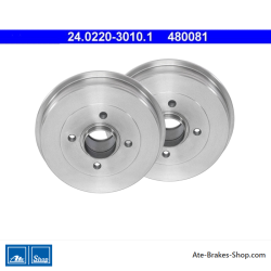 ATE Original 2 Pieces Brake Drum (24022030101) for Nissan, Renault