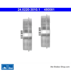 ATE Tambour de frein original en 2 parties (24022030101) pour Nissan, Renault