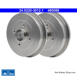 ATE Original 2 Pieces Brake Drum (24022030121) for Renault