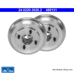 ATE Originele 2-delige remtrommel (24022030202) voor Ford, SsangYong