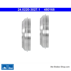 ATE Original 2 Pieces Brake Drum (24022030271) for Smart