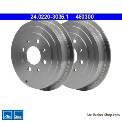 ATE Original 2 Pieces Brake Drum (24022030351) for Fiat, Opel
