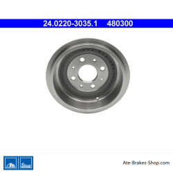 ATE Tambor de freno original de 2 piezas (24022030351) para Fiat, Opel