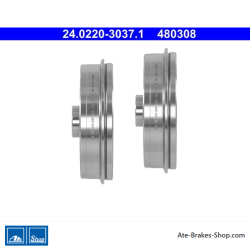ATE Original 2 Pieces Brake Drum (24022030371) for Dacia, Renault
