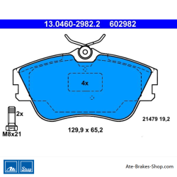 ATE originale Bremsbeläge (13046029822) für Volkswagen (VW)