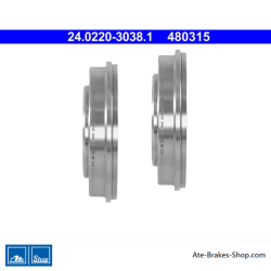 ATE Originale zweiteilige Bremstrommel (24022030381) für Hyundai