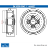 ATE Tambour de frein original en deux pièces (24022030421) pour Nissan