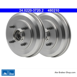 ATE Original 2 Pieces Brake Drum (24022037202) for Ford, SsangYong