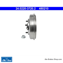 ATE Original zweiteilige Bremstrommel (24022037202) für Ford, SsangYong
