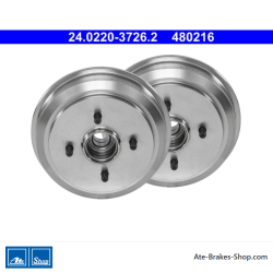 ATE Original 2 Pieces Brake Drum (24022037262) for Ford, Mazda