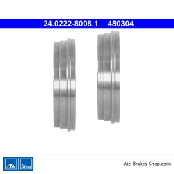ATE Tambor de freno original de 2 piezas (24022280081) para Toyota