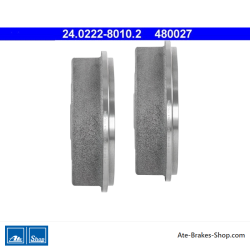 ATE Original 2 Pieces Brake Drum (24022280102) for Ford