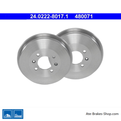 ATE Original 2 Pieces Brake Drum (24022280171) for Citroën, Peugeot