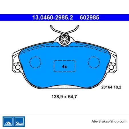 ATE originale Bremsbeläge (13046029852) für Volvo