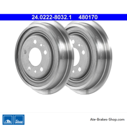 ATE Original-2-teilige Bremstrommel (24022280321) für Renault