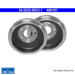 ATE Original 2 Pieces Brake Drum (24022280331) for Ford