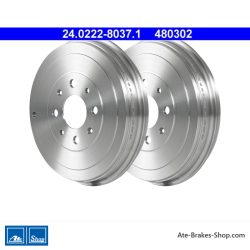 ATE Original 2 Pieces Brake Drum (24022280371) for Fiat, Opel