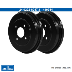ATE Original 2 Pieces Brake Drum (24022280471) for Ford