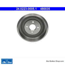 ATE Tambor de freno original de 2 piezas (24022300051) para BMW