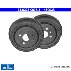 ATE Tambour de frein original en deux pièces (24022300082) pour Opel