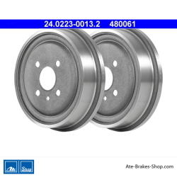 ATE Tambor de freno original de 2 piezas (24022300132) para Opel