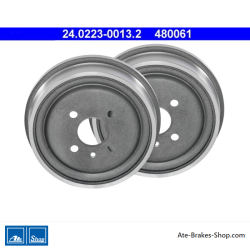 ATE Tambor de freno original de 2 piezas (24022300132) para Opel