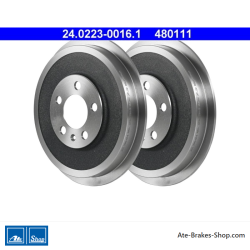 ATE Original 2 Pieces Brake Drum (24022300161) for Skoda