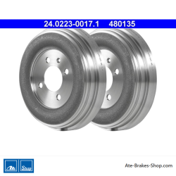 ATE Original 2 Pieces Brake Drum (24022300171) for Volkswagen (VW)