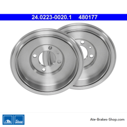 ATE Original 2 Pieces Brake Drum (24022300201) for Seat, Volkswagen (VW)