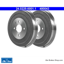 ATE Original 2 Pieces Brake Drum (24022500011) for BMW
