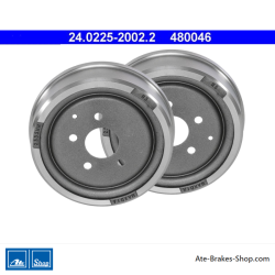 ATE Tambor de freno original de 2 piezas (24022520022) para Volkswagen (VW)