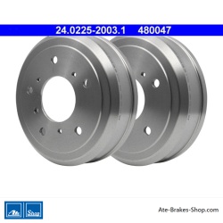 ATE Original 2 Pieces Brake Drum (24022520031) for Volkswagen (VW)