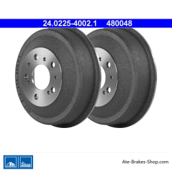 ATE Originele 2-delige remtrommel (24022540021) voor Citroën, Fiat, Peugeot