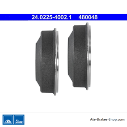ATE Originele 2-delige remtrommel (24022540021) voor Citroën, Fiat, Peugeot