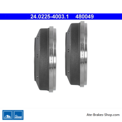 ATE Original 2 Pieces Brake Drum (24022540031) for Mercedes-Benz