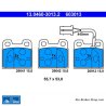 ATE original brake pads (13046030132) for Alfa Romeo