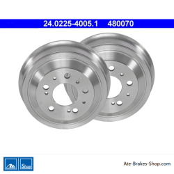 ATE Originele 2-delige remtrommel (24022540051) voor Citroën, Fiat, Peugeot
