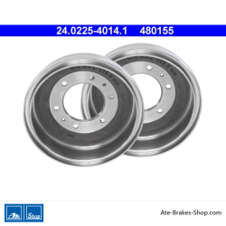 ATE Original 2 Pieces Brake Drum (24022540141) for Ford, Nissan