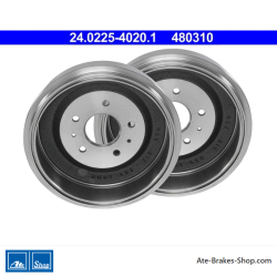 ATE Tambour de frein original en 2 pièces (24022540201) pour Land Rover