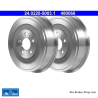 ATE Tambor de freno original de 2 piezas (24022550031) para Citroën, Fiat, Lancia y Peugeot