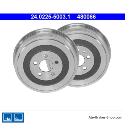 ATE Tambor de freno original de 2 piezas (24022550031) para Citroën, Fiat, Lancia y Peugeot