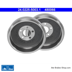 ATE Originele 2-delige remtrommel (24022550031) voor Citroën, Fiat, Lancia, Peugeot