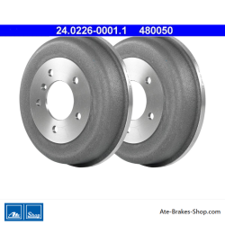 ATE Tambor de freno original de 2 piezas (24022600011) para Mercedes-Benz