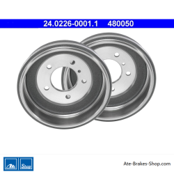 ATE Tambor de freno original de 2 piezas (24022600011) para Mercedes-Benz