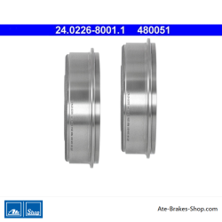 ATE Original-Zweiteilige Bremstrommel (24022680011) für Volkswagen (VW)