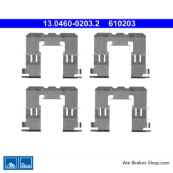 ATE Original brake pad accessories kit (13046002032) for Nissan