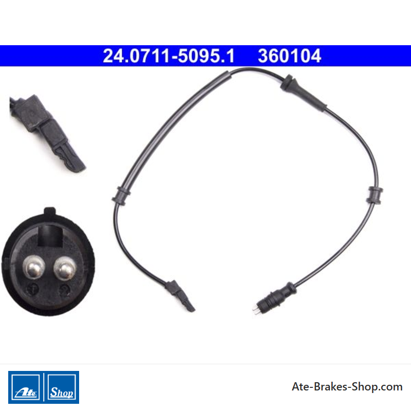 ATE Original wheel speed sensor (24071150951) for Renault